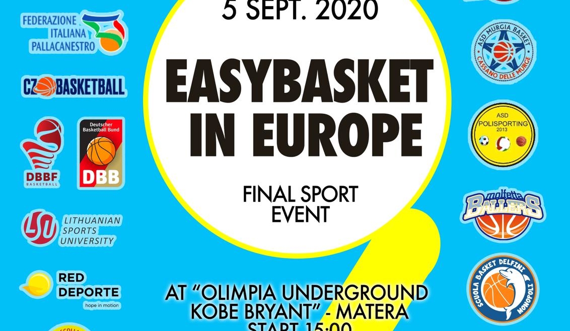 Easybasket In Europe – FINAL SPORT EVENT il 5 settembre 2020 a Matera
